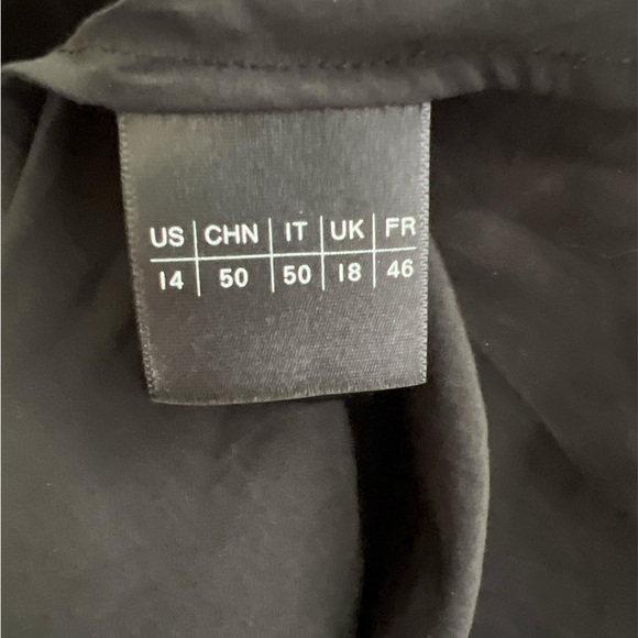 Lafayette 148 New York Hayden Wave Lace Black Long Sleeve Midi Dress Size 14 - Picture 9 of 10